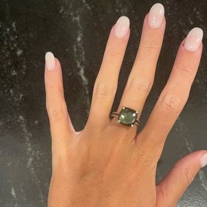 David Yurman ring - hunter green stone